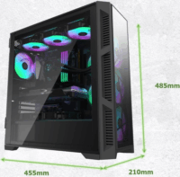 Raijintek Ponos Ultra TG4 -ST Számítógépház - Fekete