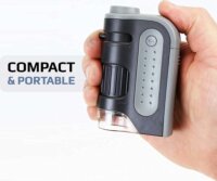 Carson MM-350 MicroBrite Pro LED Zsebmikroszkóp Mobiltelefon Adapterrel