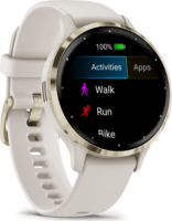 Garmin Venu 3S (41 mm) Okosóra - Arany/Szürke (Bőr+Szilikon szíj)