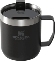 Stanley Camp Mug 350ml BPA Mentes Dupla Falú Acél Bögre Ivófunkciós Fedéllel - Fekete