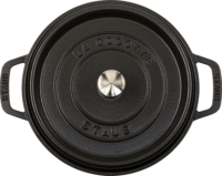 Staub La Cocotte 20cm Sütőedény kerek - Fekete