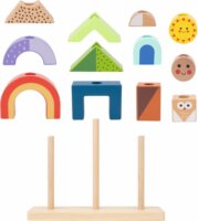 Tooky Toy Fa Montessori építőjáték - Kirándulás nappal és éjjel