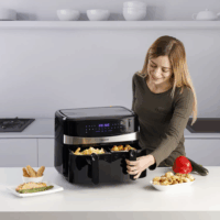 Taurus AF2600D Digital Duo 4.5L Forrólevegős fritőz - Fekete