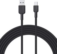AUKEY CB-NAC1 USB-A apa - USB-C apa 2.0 Adat és töltőkábel - Fekete (1m)