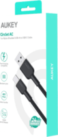 AUKEY CB-NAC1 USB-A apa - USB-C apa 2.0 Adat és töltőkábel - Fekete (1m)