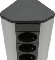 Delight 20480 elosztó 3 aljzatos 1.5m - Fekete/Szürke