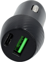 AVAX CC303B CARLY USB-C / USB-A Autós töltő - Fekete (38W)