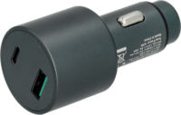 AVAX CC663B CARLY+ 63W USB-C / USB-A Autós töltő - Fekete (5V / 3A)