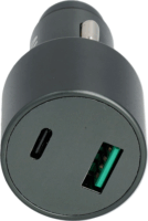 AVAX CC663B CARLY+ 63W USB-C / USB-A Autós töltő - Fekete (5V / 3A)