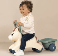 Little Smoby: Baby póni bébijárgány és játéktároló - Rózsaszín/Szürke