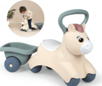 Little Smoby: Baby póni bébijárgány és játéktároló - Rózsaszín/Szürke