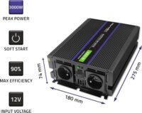 Qoltec Monolith 51927 Autós inverter (12V / 1500W)