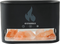 Vivamax GYVH55 Flame Aromadiffúzor sókristályokkal - Fekete