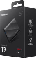 Samsung 1TB Portable T9 USB 3.2 Gen 2x2 Külső SSD - Fekete