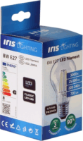 Iris LED Filament izzó 8W 720lm 3000K E27 - Meleg fehér