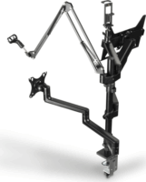 Hama 4663 Streaming Monitor Asztali tartó - Fekete (2 kijelző)