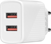 S-Link SL-EC50T 2x USB-A Hálózati Töltő Adapter 12W + USB-C kábel - Fehér