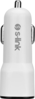 S-Link SL-EC30L 2x USB-A Autós töltő + Lightning kábel - Fehér (17W)