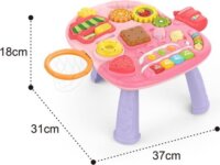 Manyuk Toys 2 az 1-ben Babafoglalkoztató játszó asztal - Pink