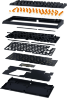 Razer BlackWidow V4 75% (Tactile Switch) Vezetékes Mechanikus Gaming Billentyűzet (Fekete) - Angol (US)