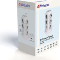 Verbatim EUPT-01 230V Elosztó 11 aljzatos 2m - Fehér/Szürke