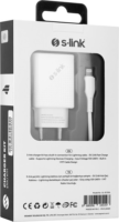 S-Link SL-EC50L 2x USB-A Hálózati töltő + Lightning kábel - Fehér (12W)