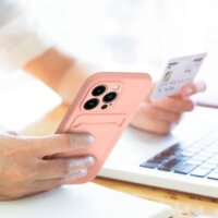 Haffner Apple iPhone 15 Tok kártyatartóval - Rózsaszín