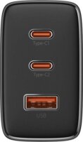 Baseus OS-Cube Pro 2x USB Type-C / 1x USB-A Hálózati töltő - Fekete (65W)