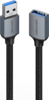 Vention CBLHF USB-A anya - USB-A apa 3.0 Hosszabító kábel - Fekete (1m)