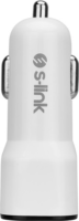 S-Link SL-EC30T 2x USB-A Autós töltő + USB-C kábel - Fehér (17W)