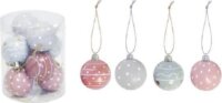 Pöttyös gömb karácsonyfadísz Dekoráció - Mintás (6db)