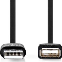 Nedis CCGL60010BK20 USB-A apa - USB-A apa 2.0 Adat és töltő kábel - Fekete (2m)