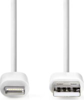 Nedis CCGL39300WT20 USB-A apa - Lightning apa 2.0 Adat és töltő kábel - Fehér (2m)