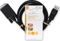 Nedis CCGL37301BK20 VGA - DisplayPort Kábel 2m - Fekete