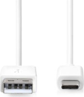 Nedis CCGB60600WT20 USB-A apa - USB-C apa 2.0 Adat és töltő kábel - Fehér (2m)