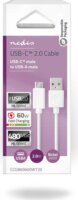 Nedis CCGB60600WT20 USB-A apa - USB-C apa 2.0 Adat és töltő kábel - Fehér (2m)