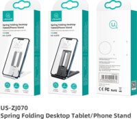 USAMS ZJ070ZJ01 Mobiltelefon Univerzális Asztali Állvány - Fekete