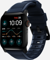 Nomad Rugged Apple Watch S4/S5/S6/S7/S8/S9/SE/Ultra Szíj 42/44/45/49mm - Kék/Fekete