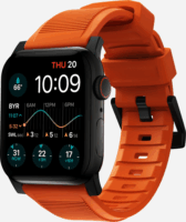Nomad Rugged Apple Watch S4/S5/S6/S7/S8/S9/SE/Ultra Szíj 42/44/45/49mm - Narancs/Fekete
