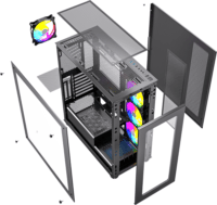 Gembird CCC-FC-X450MAX Számítógépház - Fekete