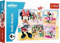Trefl Minnie egér a fotós - 60 darabos puzzle