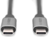 Digitus DB-300220-010-S USB-C apa - USB-C apa 3.0 Adat és töltőkábel - Fekete/Szürke (1m)