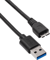 Akyga AK-USB-26 USB-A apa - Micro USB SuperSpeed apa 3.0 Adatkábel - Fekete (0.5m)