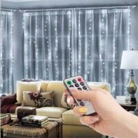 Family Decor 58905B Kül-/Beltéri LED fényfüggöny 3x3m - Hideg fehér