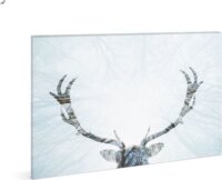 Family Decor 58481A karácsonyi LED Fali kép rénszarvas Dekoráció - 40x30 cm