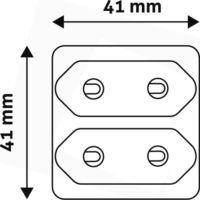 Entac EPAG-2E 250V Elosztó 2 aljzatos - Fehér