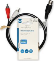Nedis CAGL20200BK10 DIN 5 Tűs apa - 2x RCA apa Kábel (1m) - Fekete