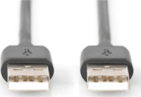Digitus USB-A apa - USB-A apa 2.0 Adat és töltő kábel - Fekete (1.8m)