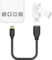 Hama 201605 USB-C apa - USB-A anya OTG Adapter