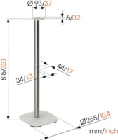 Vogel's SFS 4113 Sonos Era 100 Hangszóró padlóállvány - Fehér